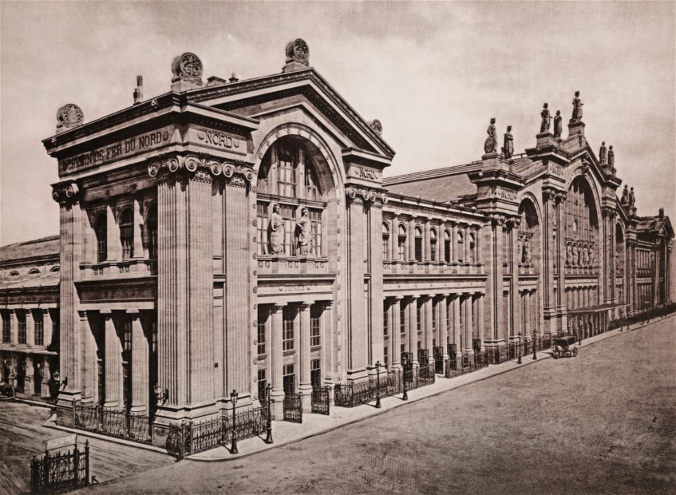 Chemin de Fer du Nord. Gare de Paris - Les Travaux Publics de la France