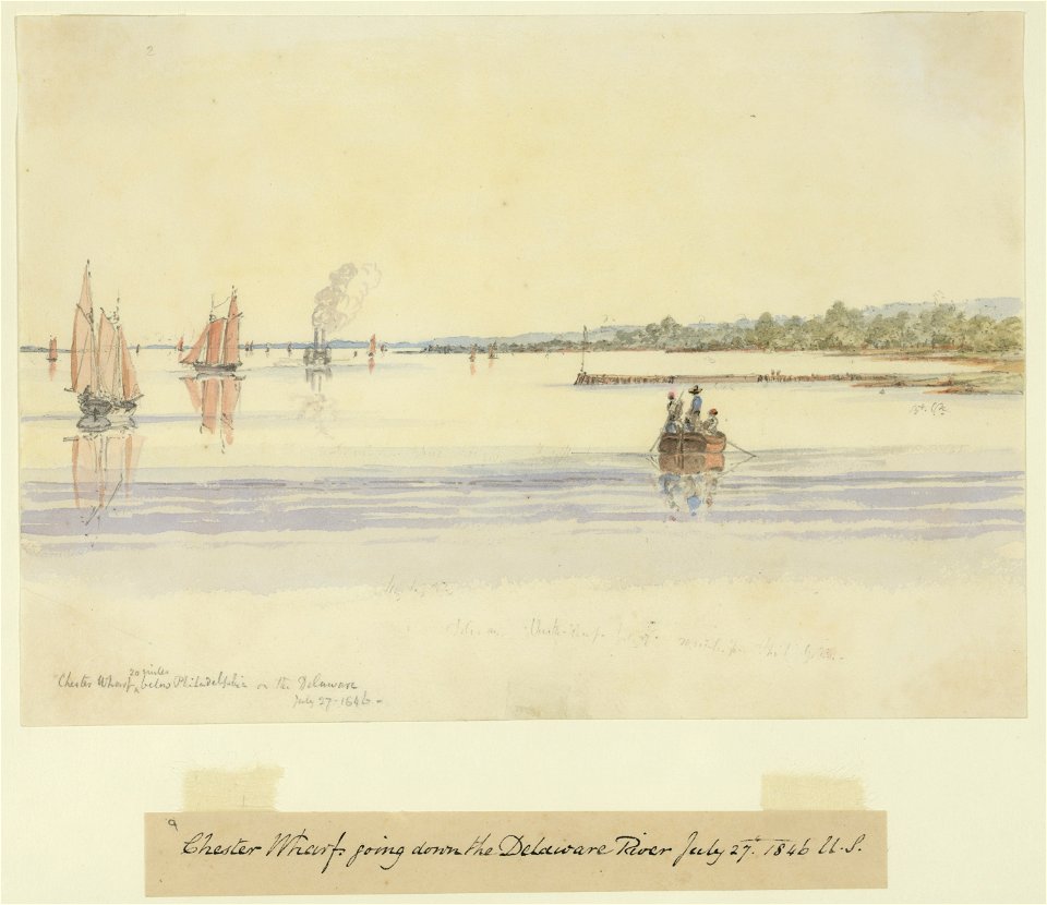 Chester Wharf 20 miles below Philadelphia on the Delaware, July 27, 1846 LCCN2010645879