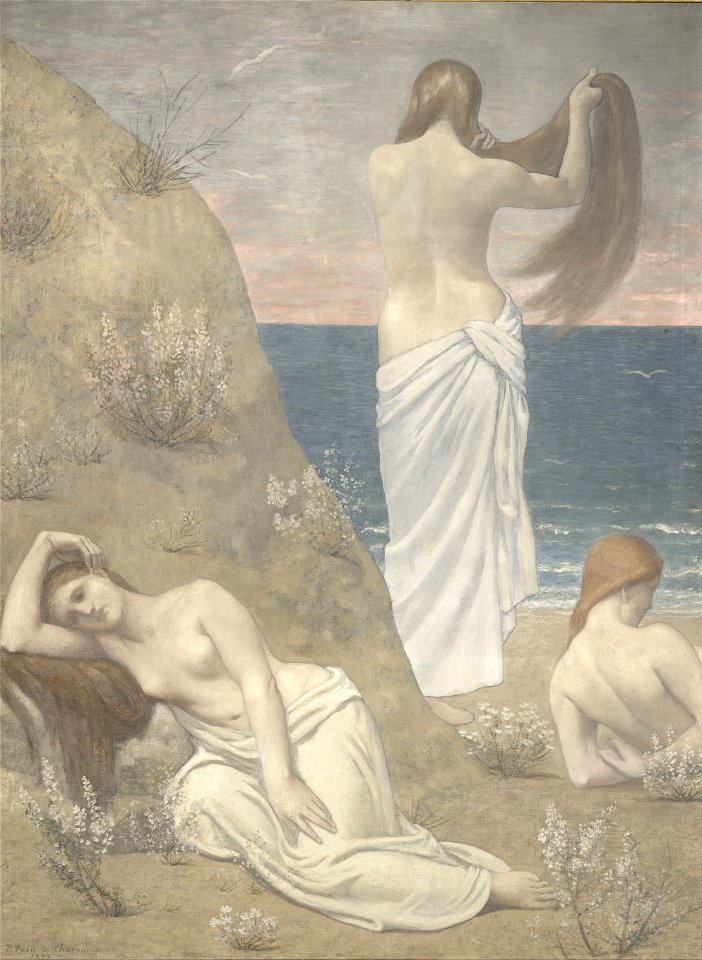 Pierre Puvis de Chavannes - Young Girls by the Seaside - Google Art Project
