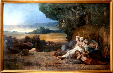 Pierre puvis de chavannes, il sonno, ante 1867, 01. Free illustration for personal and commercial use.