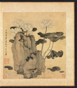 Chen Hongshou - Paintings after Ancient Masters, Lotus and Rocks - 1979.27.1.6 - Cleveland Museum of Art
