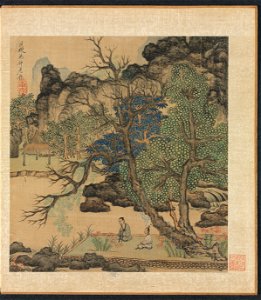 Chen Hongshou - Paintings after Ancient Masters, Scholars in a Garden - 1979.27.1.1 - Cleveland Museum of Art