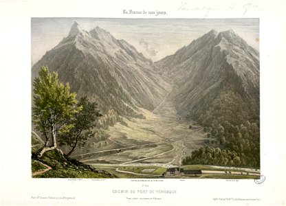 Chemin du Port de Vénasque - Vue prise au-dessus de l'Hospice - Fonds Ancely - B315556101 A MERCEREAU 1 013