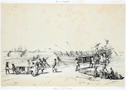 Chelingue sur la côte de Coromandel à Madras dans la première moitié du XIXeme siècle