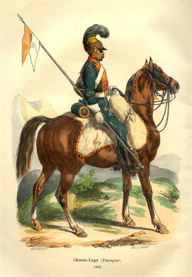 Chevau-léger lancier du 2e régiment by Bellange