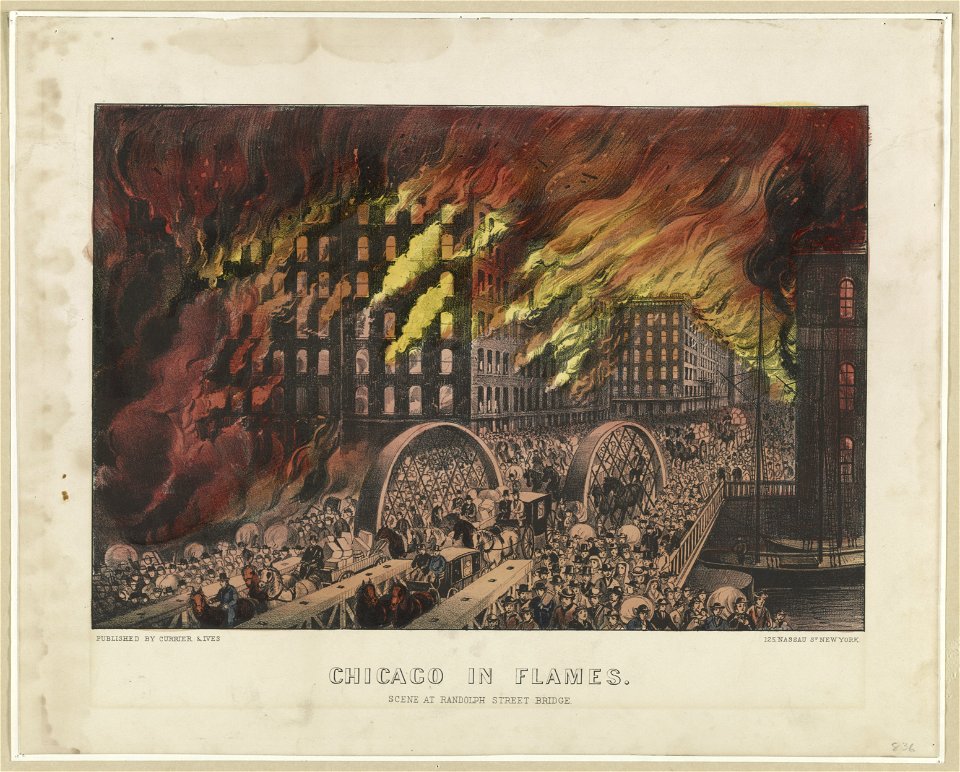 Chicago in flames- Scene at Randolph Street Bridge LCCN90715935