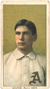 Chief Bender, Philadelphia Athletics, baseball card portrait LCCN2008676834