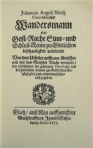 Cherubinischer Wandersmann-Titelkupfer