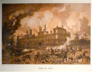 Commune de Paris 24 mai incendie de l'Hotel de Ville