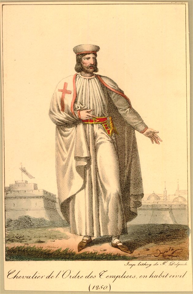 Chevalier de l'Ordre des Templiers en habit civil (1250) (BM 1871,1209.1486)
