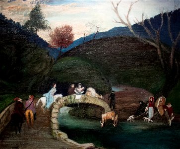 Company Passing over a Bridge, c 1903