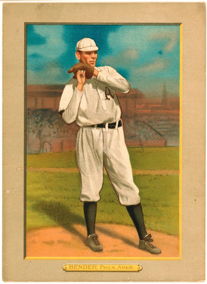 Chief Bender, Philadelphia Athletics, baseball card portrait LCCN2007685688