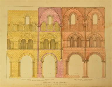 Chichester Cathedral Elevation Willis 1861