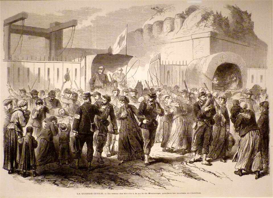 Commune de Paris bléssés à la porte de Montrouge