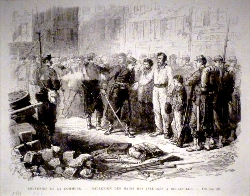 Commune de Paris Inspection des mains à Belleville