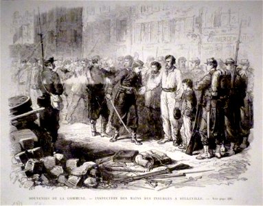 Commune de Paris Inspection des mains à Belleville