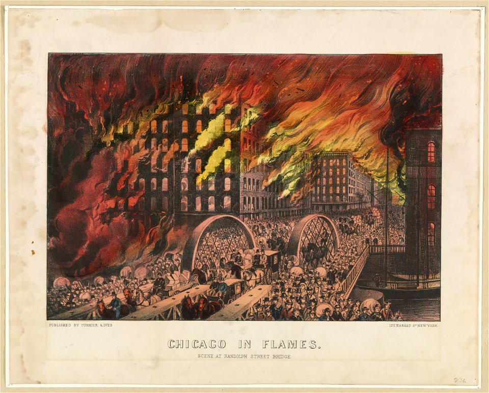 Chicago in flames- Scene at Randolph Street Bridge LCCN90715935