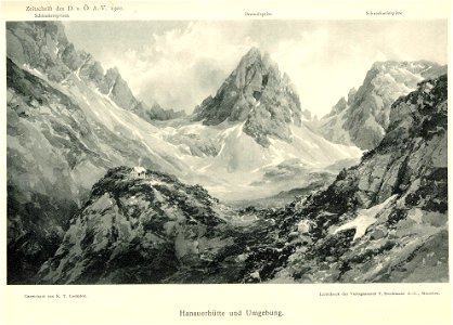 Compton, 1901, Hanauer Hütte und Umgebung