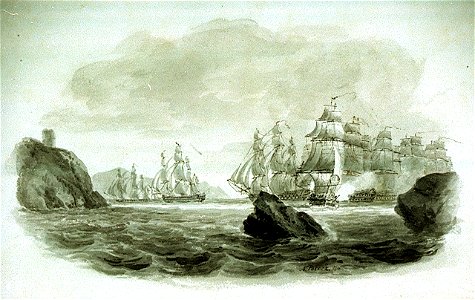Commodore Nelson's Squadron skilfully Manoeuvering against a superior French Force in 1795 RMG PU8841