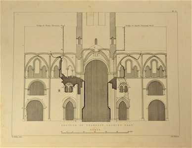 Chichester Cathedral Transept Section East Willis 1861