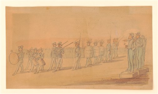 Chicken thieves being disciplined by General Alexander McDowell McCook, Camp Nevin, Kentucky, November 1861 LCCN2017646959