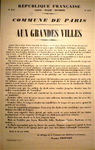 Commune de Paris appel aux grandes villes