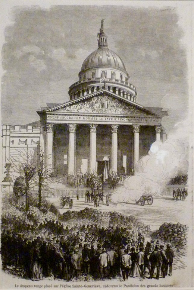 Commune de Paris drapeau rouge sur le Panthéon