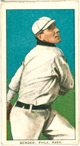 Chief Bender, Philadelphia Athletics, baseball card portrait LCCN2008676833