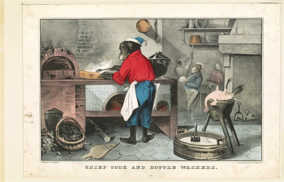 chief-cook-and-bottle-washers-lccn90715937-free-stock-illustrations