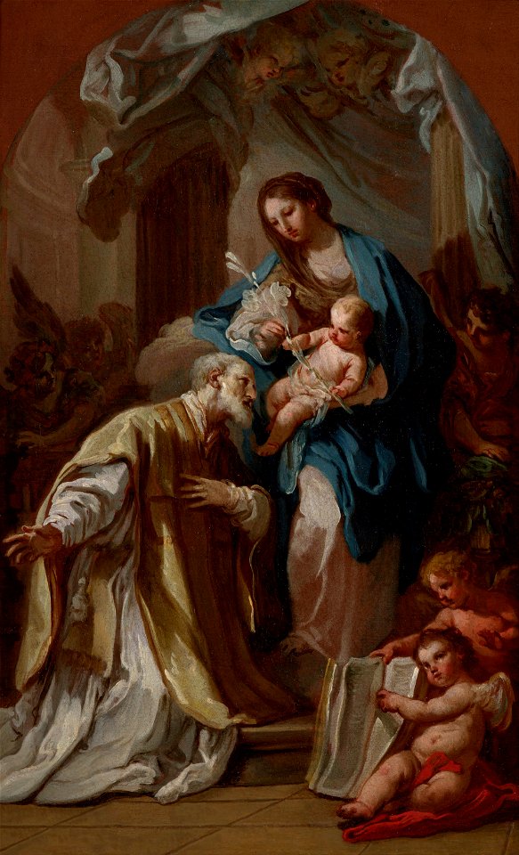 Conca, Sebastiano - The Madonna Appearing to St. Philip Neri - Google Art Project