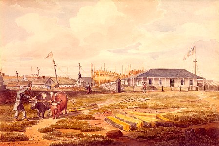 Commodore's House in the Naval Yard, Kingston, Upper Canada, July 1815