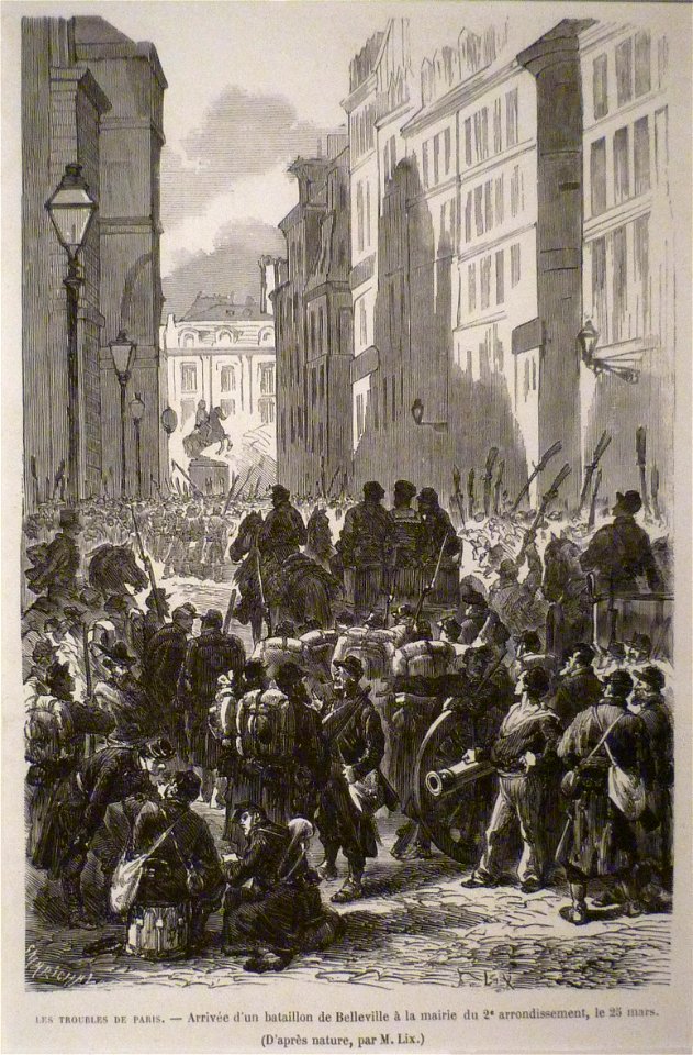 Commune de Paris Arrivée à la Mairie du 2eme