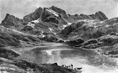 Compton, 1904, Zürsersee gegen die Wildgruppe