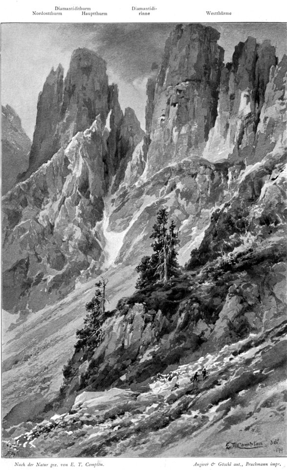 Compton, 1899, Latemartürme von der Rotlahn