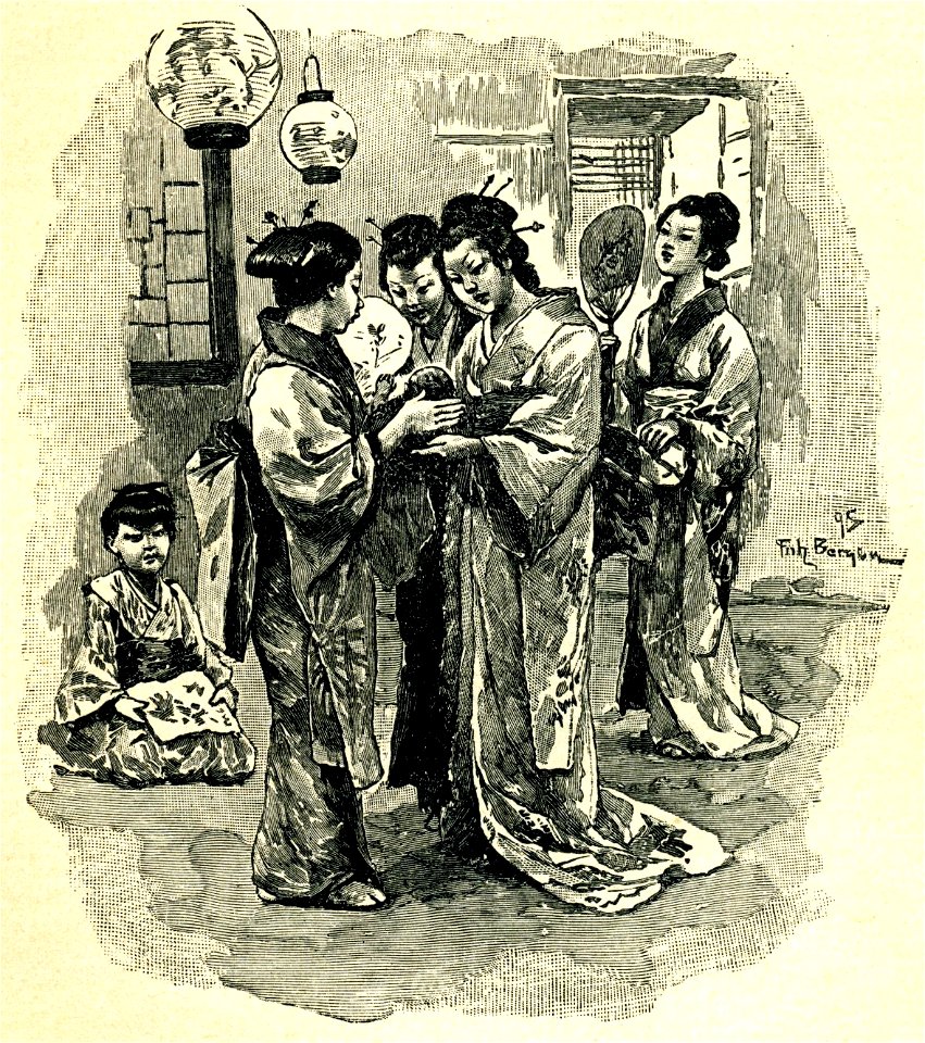Congratulation with the newborn. 1895