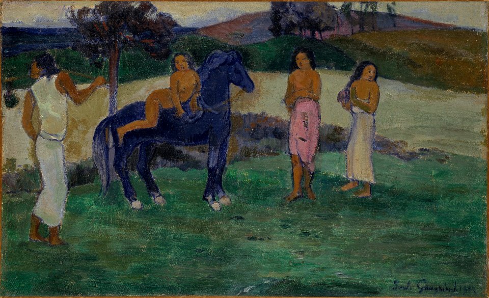 Composition with Figures and a Horse (Paul Gauguin) - Nationalmuseum - 19383