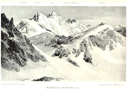 Compton, 1900, Mischabelgruppe vom Strahlhorn aus