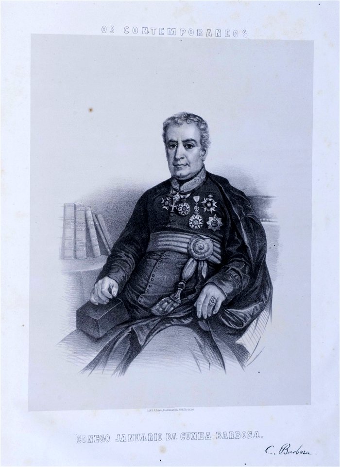 Conego Januario da Cunha Barbosa - Litografia