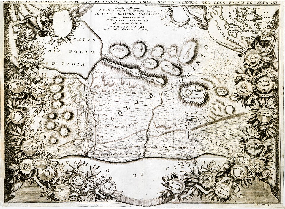 Conquista dell Serenissima Republica di Venetia nella Morea sotto le comando del Doge Francesco Morosini - Coronelli Vincenzo Maria - 1708