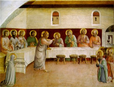 Comunione degli apostoli, cella 35. Free illustration for personal and commercial use.