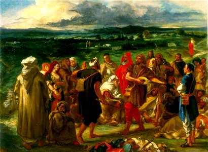 Comédiens ou Bouffons arabes, peinture de Delacroix de 1848