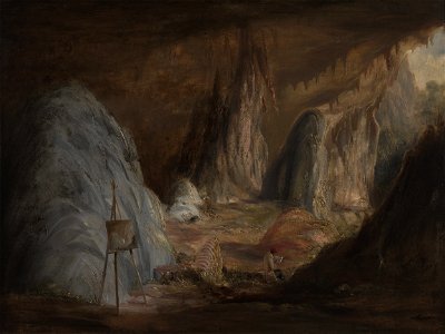 Conrad Martens - Stalagmites, Burragalong Cavern - Google Art Project