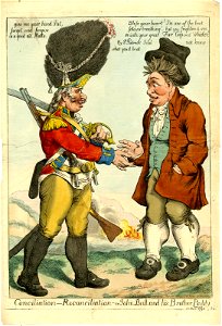 Conciliation- reconciliation- or John Bull and his brother Paddy. (BM 1868,0808.6787)