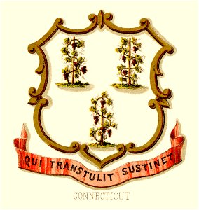 Connecticut state coat of arms (illustrated, 1876)