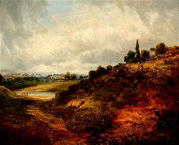 Constable - (after) - Hampstead Heath, London, R.1950-129. Free illustration for personal and commercial use.