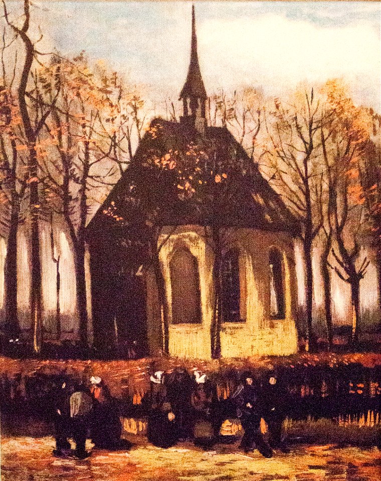 Congregation Leaving the Reformed Church in Nuenen (stolen) - My Dream