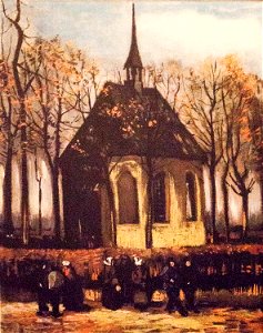 Congregation Leaving the Reformed Church in Nuenen (stolen) - My Dream