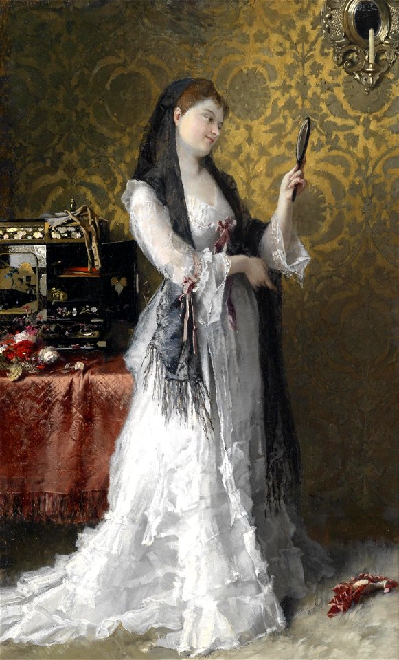 Conrad Kiesel Dame im Boudoir