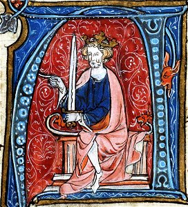 Conrad I the Younger, King of East Francia, from Spieghel Historiael of Jacob van Maerlant, c. 1330 (33526342263)