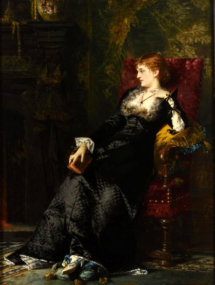 Conrad Kiesel Dame mit Buch